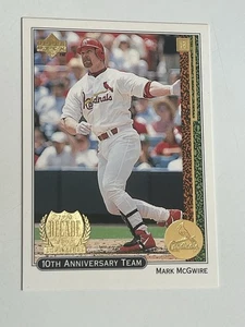 MARK MCGWIRE 1998 Upper Deck Decade Dominators 10th Anniversary Team Card #X2 - Picture 1 of 16