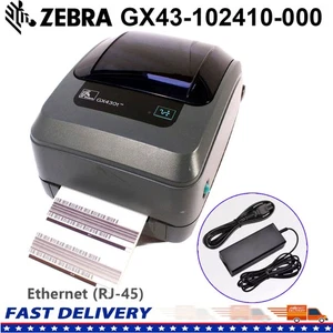 Zebra GX430T Barcode Label Printer Thermal Transfer Ethernet GX43-102410-000 - Picture 1 of 4