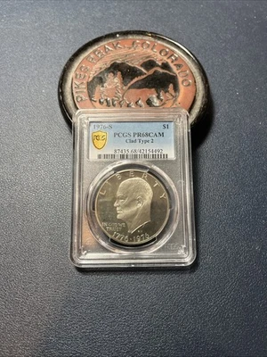 1976-S $1 Clad Type 2 PCGS PR68CAM - Image 1 of 4