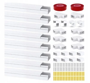 JIRVYUK Kabelabdeckung 8x1m selbstklebender Kabelkanal Verstecken und Schützen - Bild 1 von 4