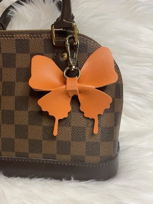 Naranja Mariposa Bolso Dije Llavero Coche Llavero Hecho a Mano Regalo Nuevo Foto 1 de 2