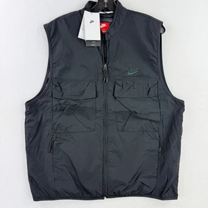 NIKE Mens Tech Woven Vest Size M Mens Black FZ0748-010 NWT - Picture 1 of 9