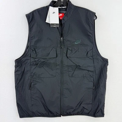 NIKE Mens Tech Woven Vest Size M Mens Black FZ0748-010 NWT - Image 1 of 4