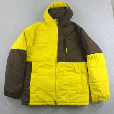 Chaqueta Burton Hombres Pequeña Amarilla Marrón Dryride Bloques de Color Deportes de Nieve Esquí Snowboard Foto 1 de 4