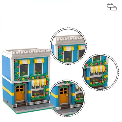 City Street View Florist Shop Model Building Set 789 PCS MOC Architecture Bricks - Image 1 of 4