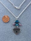 Stitch Ohana Means Family Charm Pendant Necklace 18" Chain Birthday Gift # 226