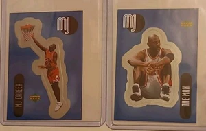 ⏫️ Michael Jordan 1998-99 Upper Deck Sticker Collection Lot Of 2 RED BACKS BULLS - Picture 1 of 2