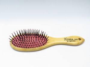  SPORNETTE Kona #333 VTG Styling Hair Brush Rubber Cushion Ball Tipped Wood