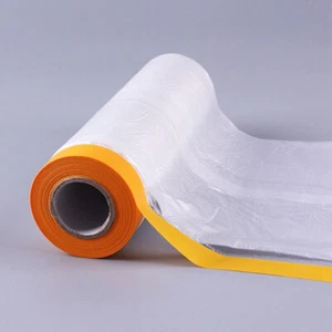 20/30/40/55CM Painting Masking Film Sheet Pre-Taped Plastic Drop Paint Tape 20M - Picture 1 of 8