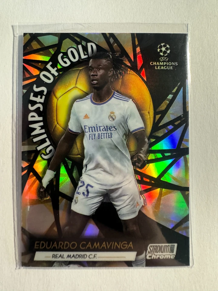 K218,864 - 2022-23 Stadium Club Chrome Glimpses of Gold #GGEC Eduardo Camavinga - Image 1 of 1
