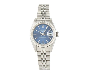 2002 Rolex Date79240, 26mm, Blue Dial Engine Turned Bezel, Stainless Steel Watch - Picture 1 of 4