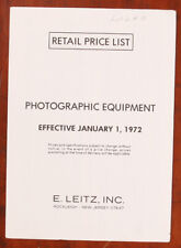 LEICA PHOTO EQUIPMENT PRICELIST, JAN 1972/133055