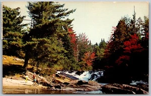 Bruce Mines Ontario Canada 1970s Postcard Roy'Al's Service Center Stream - Picture 1 of 2