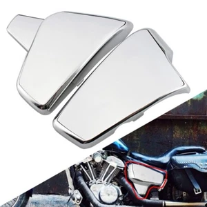 Chrome Battery Side Fairing Covers Fit For Honda Shadow VLX 600 VT600C 1999-2007 - Picture 1 of 13
