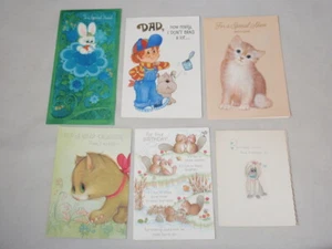 Lot of 6 Vtg Hallmark Birthday Greeting Cards *No Envelopes* - Photo 1/8