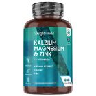 Kalzium, Magnesium & Zink - 400 vegane Tabletten - Vitamin D3 K2 - Stoffwechsel