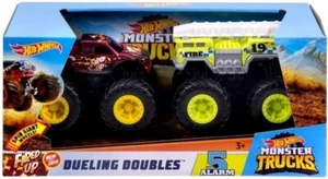 Hot Wheels Monster Trucks "FIRED UP vs 5 ALARM" Dueling Doubles ~ NEW - Picture 1 of 2