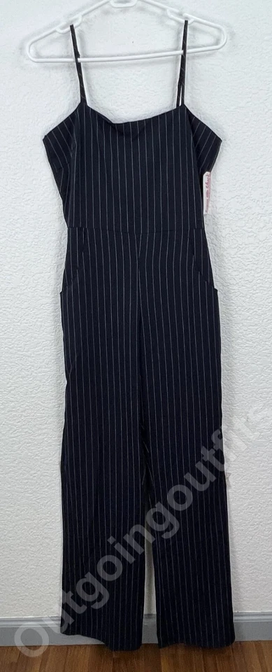 NUEVO Mono para mujer Honey Punch mameluco a rayas talla M Foto 1 de 4