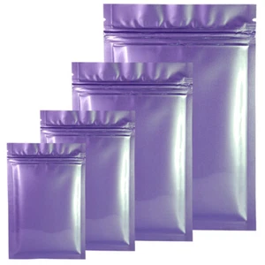Various QTY and Size Purple Double-Sided FDA-Compliant Zip Seal Storage Pouch - Picture 1 of 9