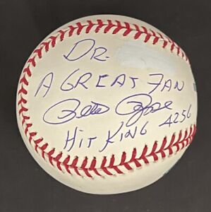 Pete Rose Signed Rawlings Baseball ROMLB Autographed Inscriptions Dr. GF HK W/O