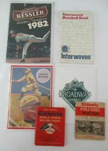 Lote de 6 publicaciones y publicidad ilustradas de béisbol vintage, 1953-1990 - Imagen 1 de 2