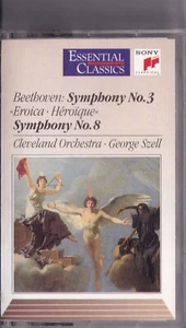 BEETHOVEN Symphonies #3 & 8 - SZELL, Cleveland - SONY CASSETTE TAPE 1990 - Picture 1 of 1