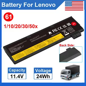 LOT 61 Battery For Lenovo Thinkpad T470 T480 T570 T580 P51s P52s 01AV423 01AV452 - Picture 1 of 11