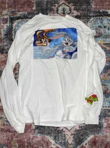 Space Jam Tune Squad Herren Large Bugs & Taz Weiß Langarm T-Shirt - Bild 1 von 4