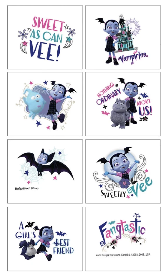 Tatuajes de vampiros - Fiesta de cumpleaños Tatuajes Favores Bolsa de botín Ideas - Vamprina Foto 1 de 2