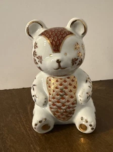 RARE Vintage Librasco Japan Asian Ceramic BEAR Figurine 5” - Picture 1 of 6