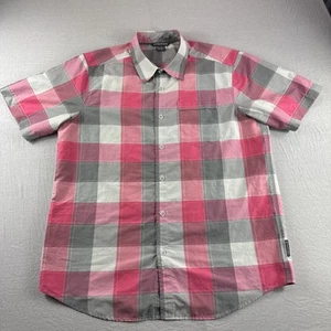 ExOfficio Shirt Mens XL Red Check Short Sleeve Button Up Outdoors Hiking Camp - Picture 1 of 7