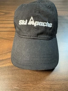 Black adjustable Ski Apache hat New Mexico Mescalero Mountain Gods Native - Picture 1 of 9