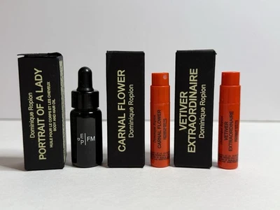 Dominique Ropion Muestra X 3 Retrato de Dama ACEITE y Flor Carnal + Vetiver EDP Foto 1 de 4