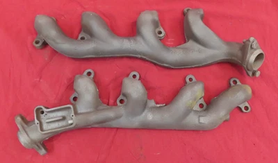Vintage Buick 215 Exhaust Manifolds V8 L & R 1193697 & 1347550 Oldsmobile 215ci - Image 1 of 4