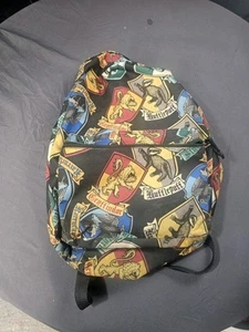 Harry Potter Hogwarts House Crests Backpack Bag - Picture 1 of 7