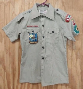 Vintage 1980's Boy Scouts of America Official Shirt Virginia with Patches - Picture 1 of 4