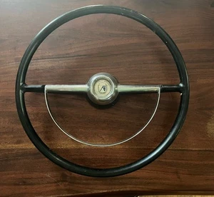 RARE Vintage Steering Wheel With 1954 Ford Power Steering Wheel With Horn Ring - Imagen 1 de 13
