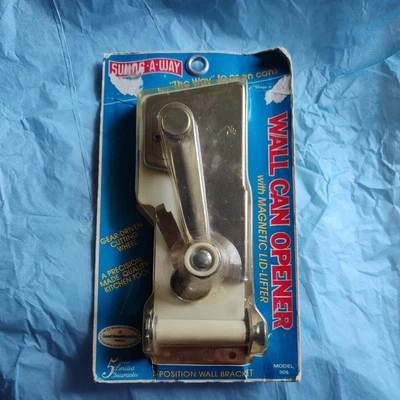 Swing A Way Wall Mounted Can Opener w/Lid lifter Vintage New USA #309 White - Image 1 of 4