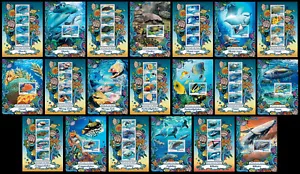 FAUNA MORSKA Zwierzęta morskie Kolekcja 20 s/s Mi. CV 187€ MNH DARMOWA WYSYŁKA #CNA143 - Zdjęcie 1 z 4