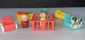 Fisher-Price Little People Mom Baby Rocking Chair High chair Stroller - Picture 1 of 17
