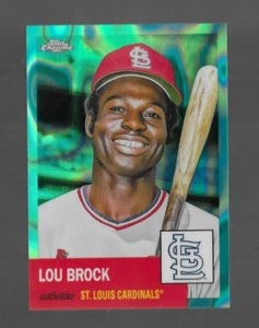 LOU BROCK 2022 Topps Chrome Platinum #402 AQUA LAVA REFRACTOR /299 CARDINALS - Picture 1 of 2