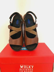 NIB WOMEN FOOTWEAR/SHOES/SANDALS WOLKY "LISSE" COGNAC US/7-7.5 EU/38 - Picture 1 of 4