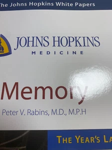 MEMORY (JOHNS HOPKINS WHITE PAPERS : MEMORY) By Peter V. Rabins 2011 - Picture 1 of 5