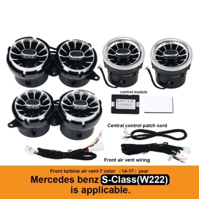 Front Vent LED Ambient Light For Mercedes Benz S Class W222 2014-2017 7 Colors Foto 1 de 4