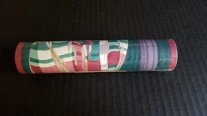 2 VTG Gloria Vanderbilt Wallpaper Border Burgundy Green Blue White 5 Yd Per Roll - Picture 1 of 8