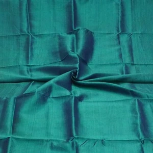 Vintage Blue 100% Pure Silk Handloom Sari Remnant 4YD Craft Fabric Silk Scrap - Picture 1 of 4