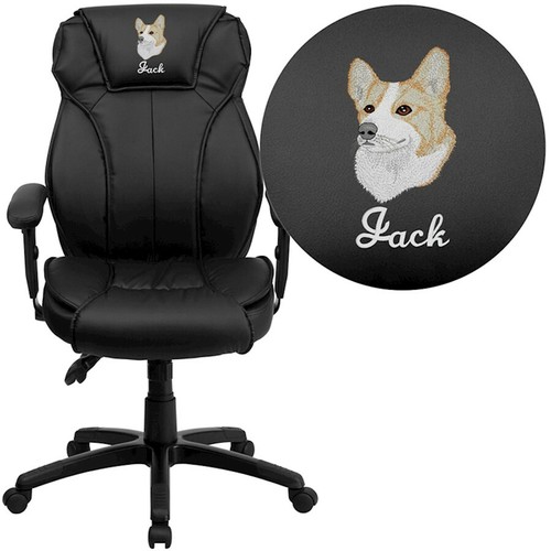 Flash Furniture High Black Leather Office Chair