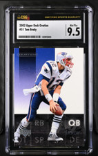 2002 Tom Brady Upper Deck Ovation #51 CSG 9.5 MINT PLUS!!! Super Clean!!!!