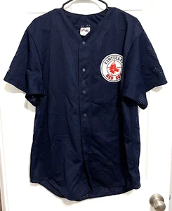 PAWTUCKET RED SOX Men Navy Blue Button Up Patch Logo Vintage Jersey XL Majestic - Picture 1 of 8