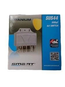 Neu Smart Titanium SUS44 DiSEqC 4x1 Switch Schalter mit WSG Regenschutz Gehäuse - Bild 1 von 1